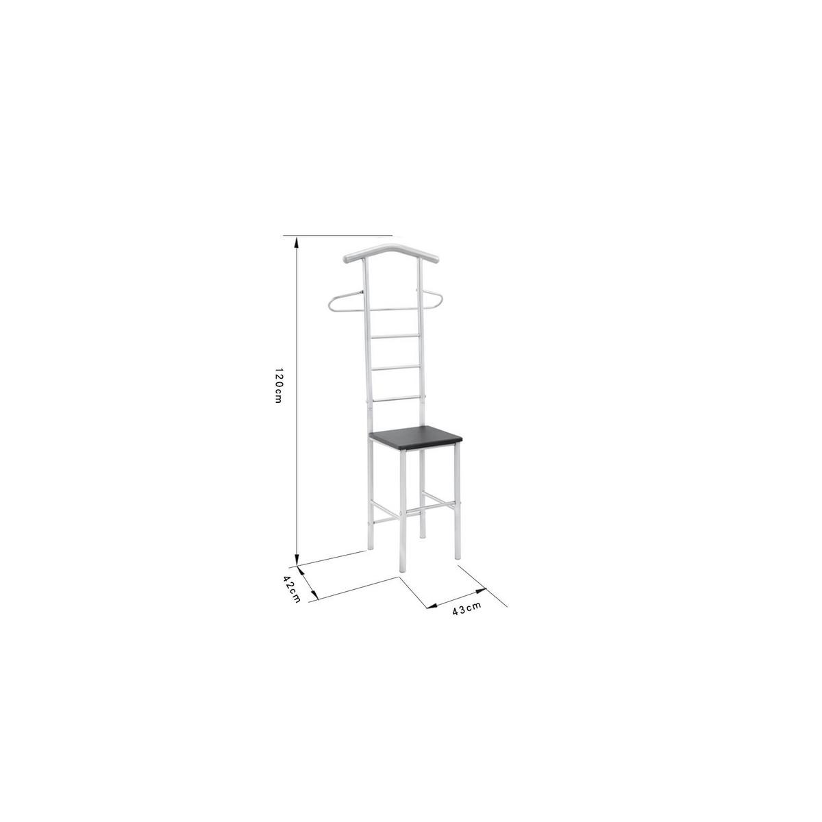 HERRENDIENER JIVO 2er-Set schwarz - Schwarz, Metall (53/121/47cm) - CARO-Möbel