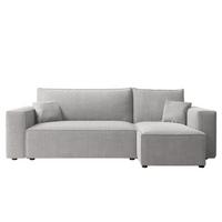 ECKSOFA Adara Mit Schlaffunktion - Hellgrau, Holzwerkstoff/Textil (145/244cm) - Fun Möbel