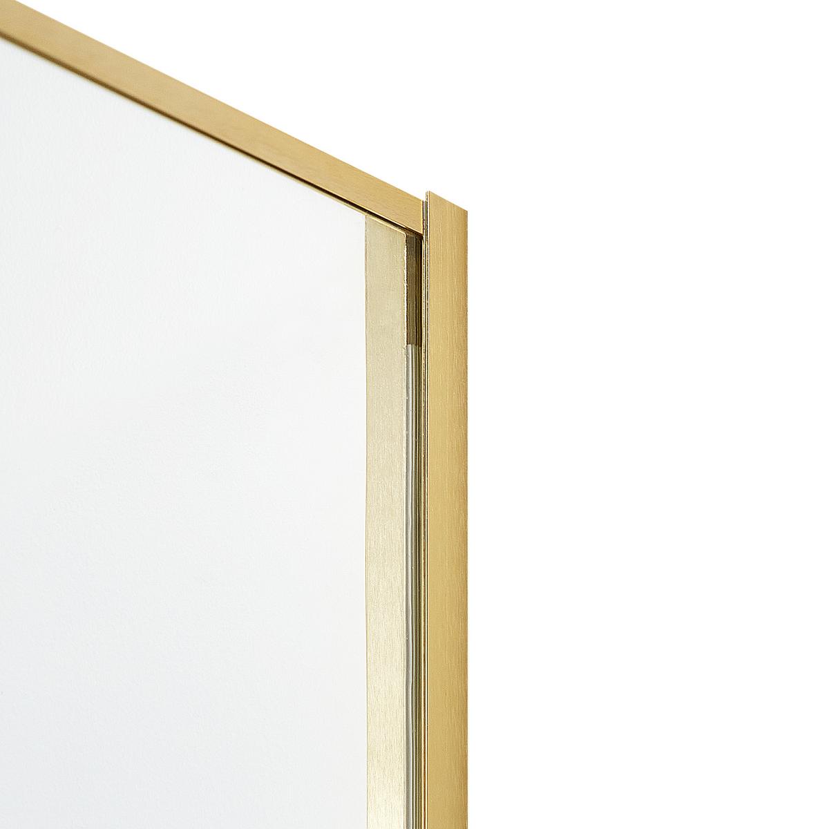 DUSCHKABINE 70/70/185 cm Gold Darli - Transparent/Goldfarben, Glas (70/70/185cm) - Beliani