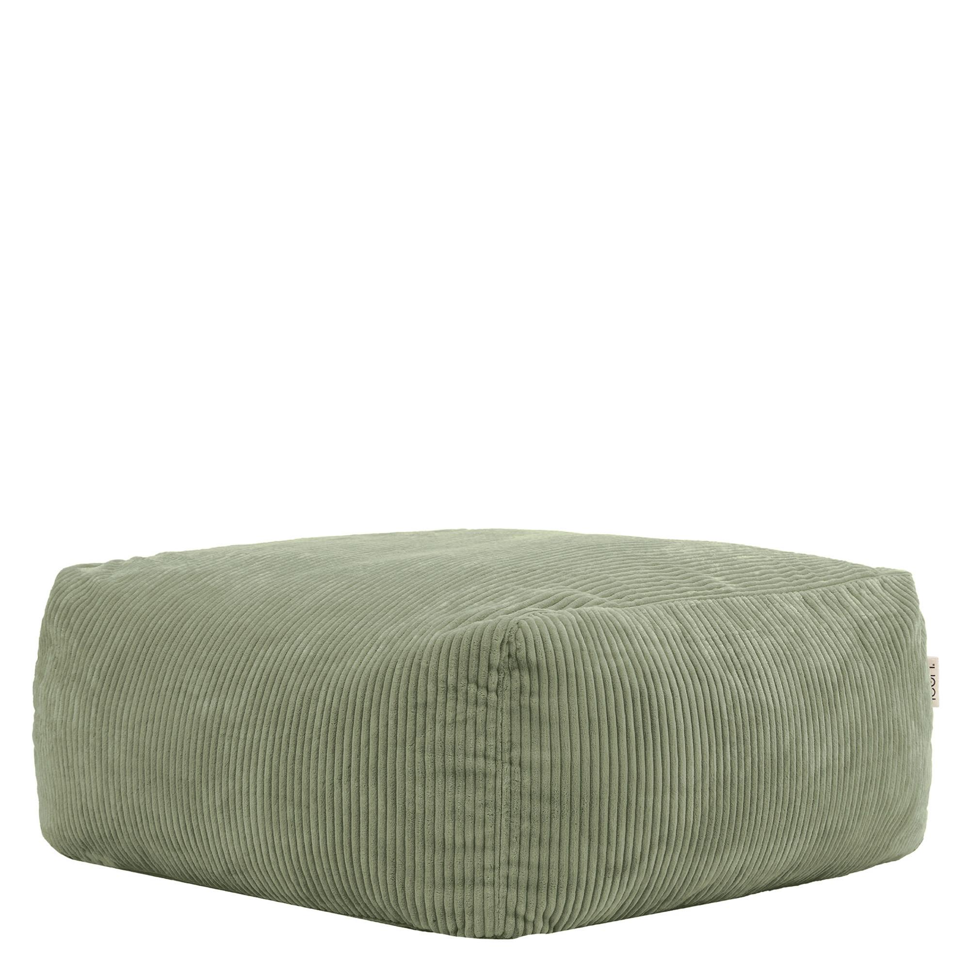 SITZSACK-OTTOMANE ZEN modular Cord - Grün, Textil (95/46/95cm) - icon