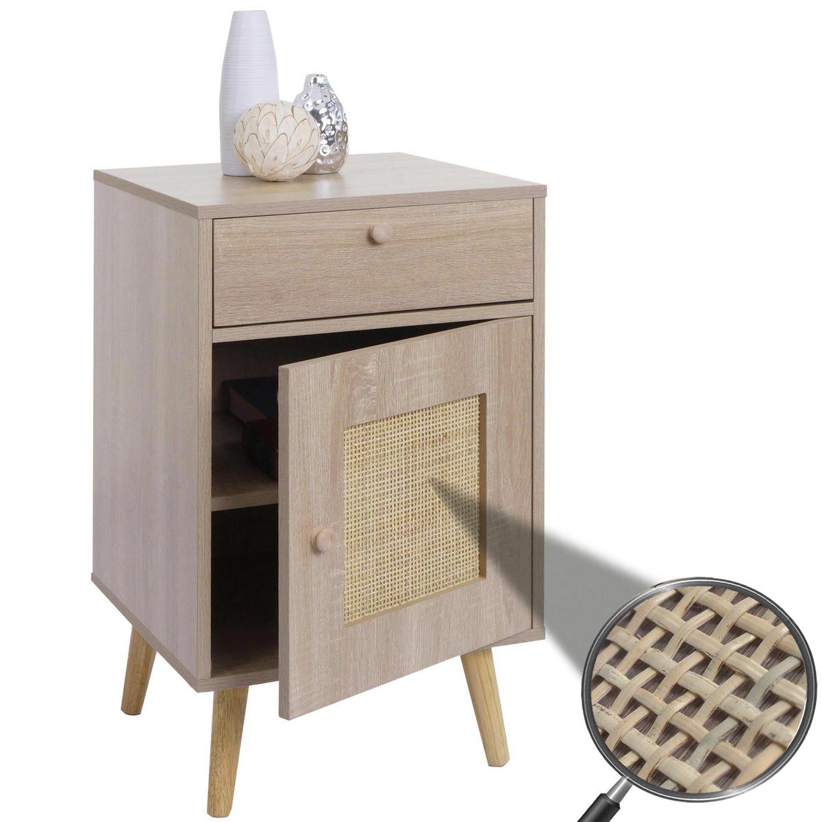BEISTELLTISCH eckig Hellbraun - Hellbraun, Holz (40/40/69cm) - MCW