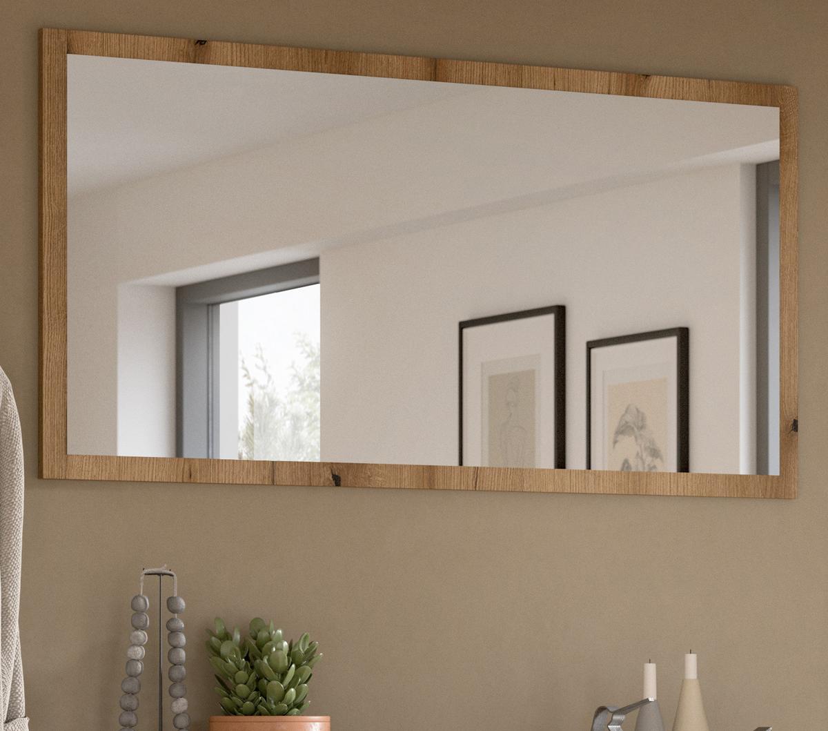 WANDSPIEGEL 106 x 55 cm, Garderobenspiegel mit Rahmen - Eiche Artisan, Glas/Holzwerkstoff (106/55/2cm) - Inn.Furn