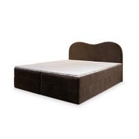 BOXBETT FLUVIA M 140x200 cm mit Matratze und Topper - Braun - Braun, Holz (140/200cm) - MASSENO