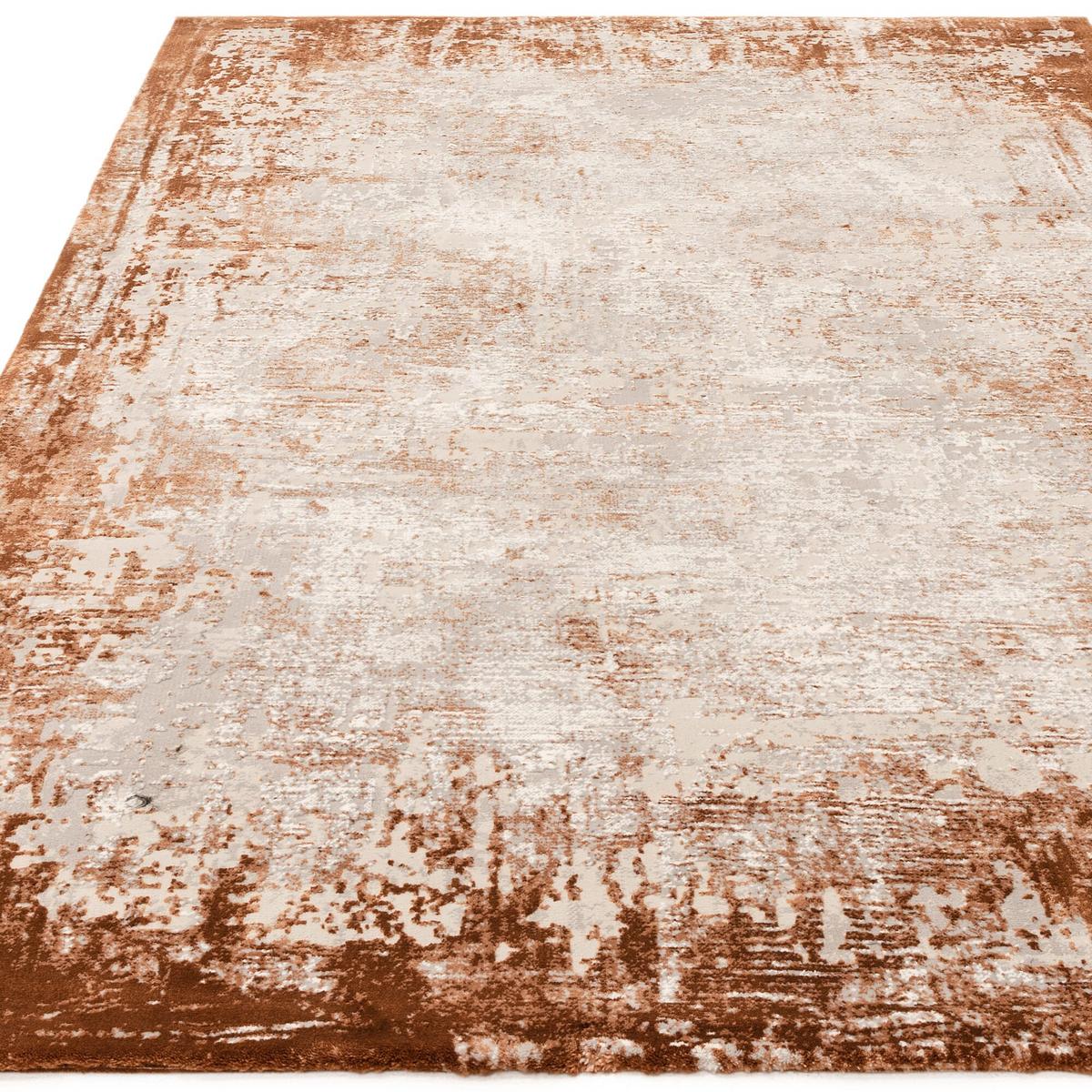 TEPPICH TIBER-Rieti, abstrakt, Terrakotta, 120 x 170 cm - Orange, Textil (170/120cm) - KADIMA DESIGN