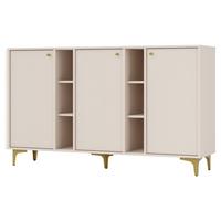 SIDEBOARD TORINO 158/94/41 cm mit 3 Türen Beige - Beige, Holzwerkstoff (158/94/41cm) - MASSENO