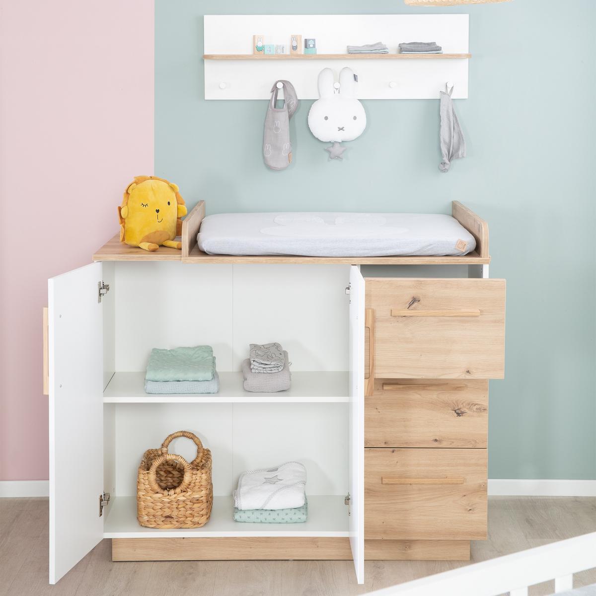 BABYZIMMER-SET Lion 2-teilig - Multicolor/Eiche Artisan, Holz/Holzwerkstoff (76/82/144cm) - Roba