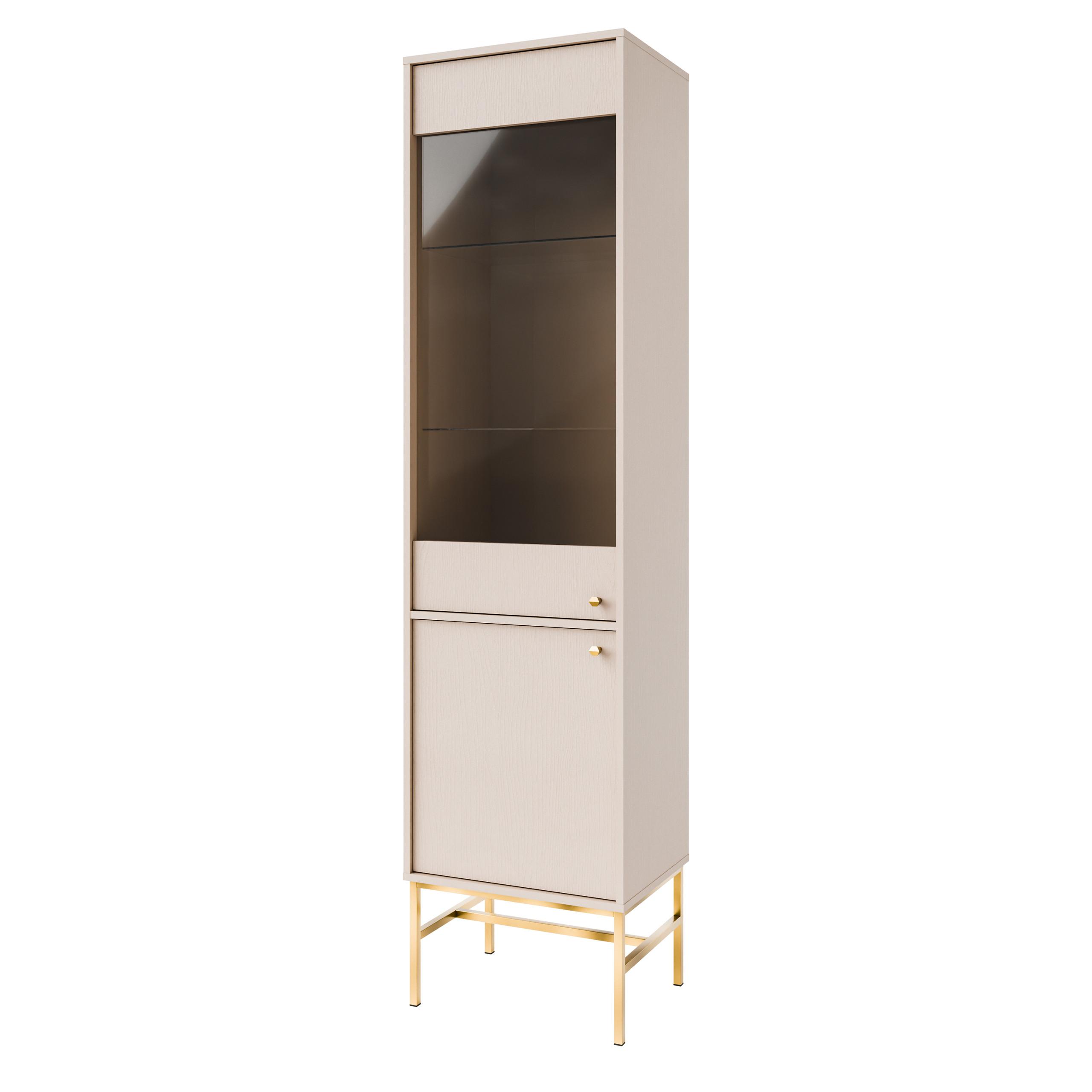 VITRINE in Beige - Beige, Holzwerkstoff (51.8/207.5/40.8cm) - MASSENO