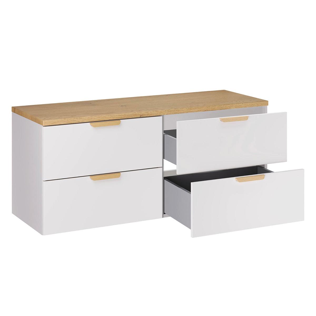 WASCHTISCHUNTERSCHRANK 120.6cm Oria Weiß - Weiß, Holzwerkstoff (120.6/50/46.5cm) - Petits-meubles