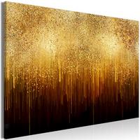 KUNSTDRUCK Schwarz 90/60 cm - Goldfarben/Schwarz, Textil (90/60cm) - KUNSTLOFT