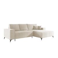 ECKSOFA Fiore - Weiß, Holzwerkstoff/Textil (294/185cm) - Fun Möbel