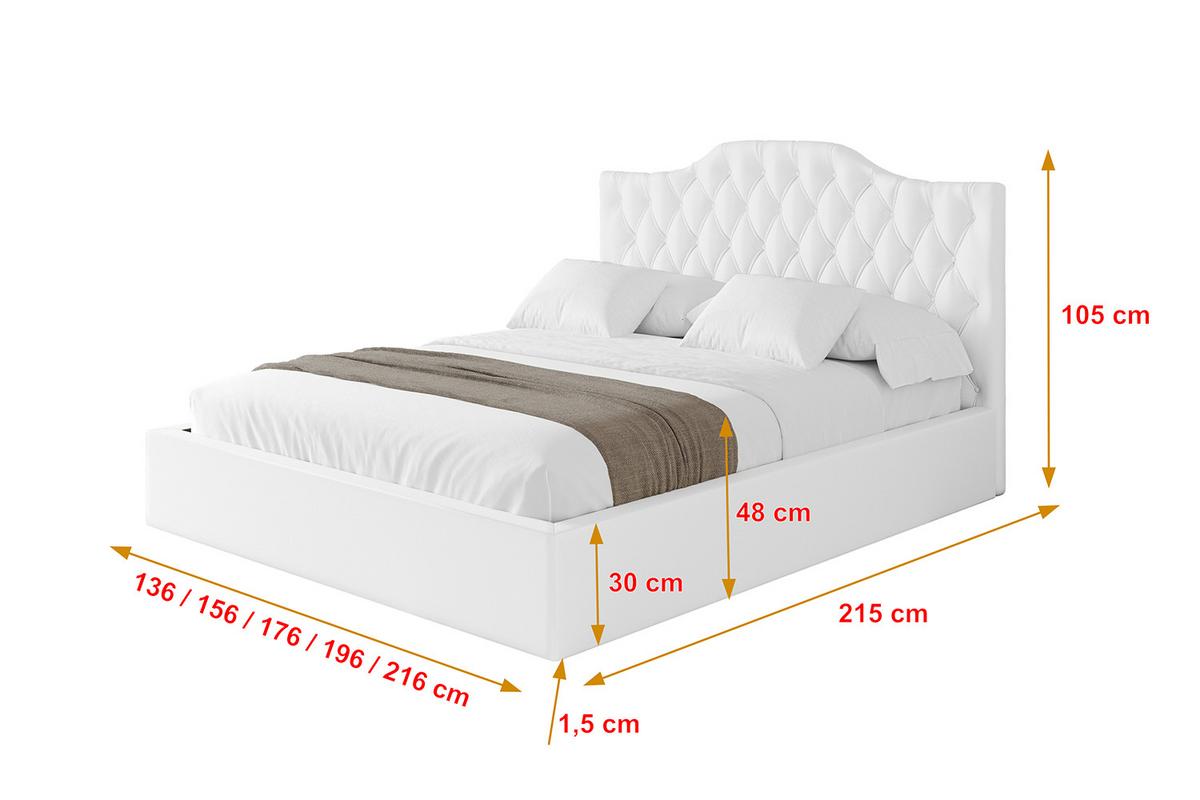 POLSTERBETT mit Bettkasten und Lattenrost, Boxbett ohne Matratze - FALIO 120x200 Weiß Kunstleder - Weiß Hochglanz, Holzwerkstoff/Textil (120/200cm) - ALTDECOR