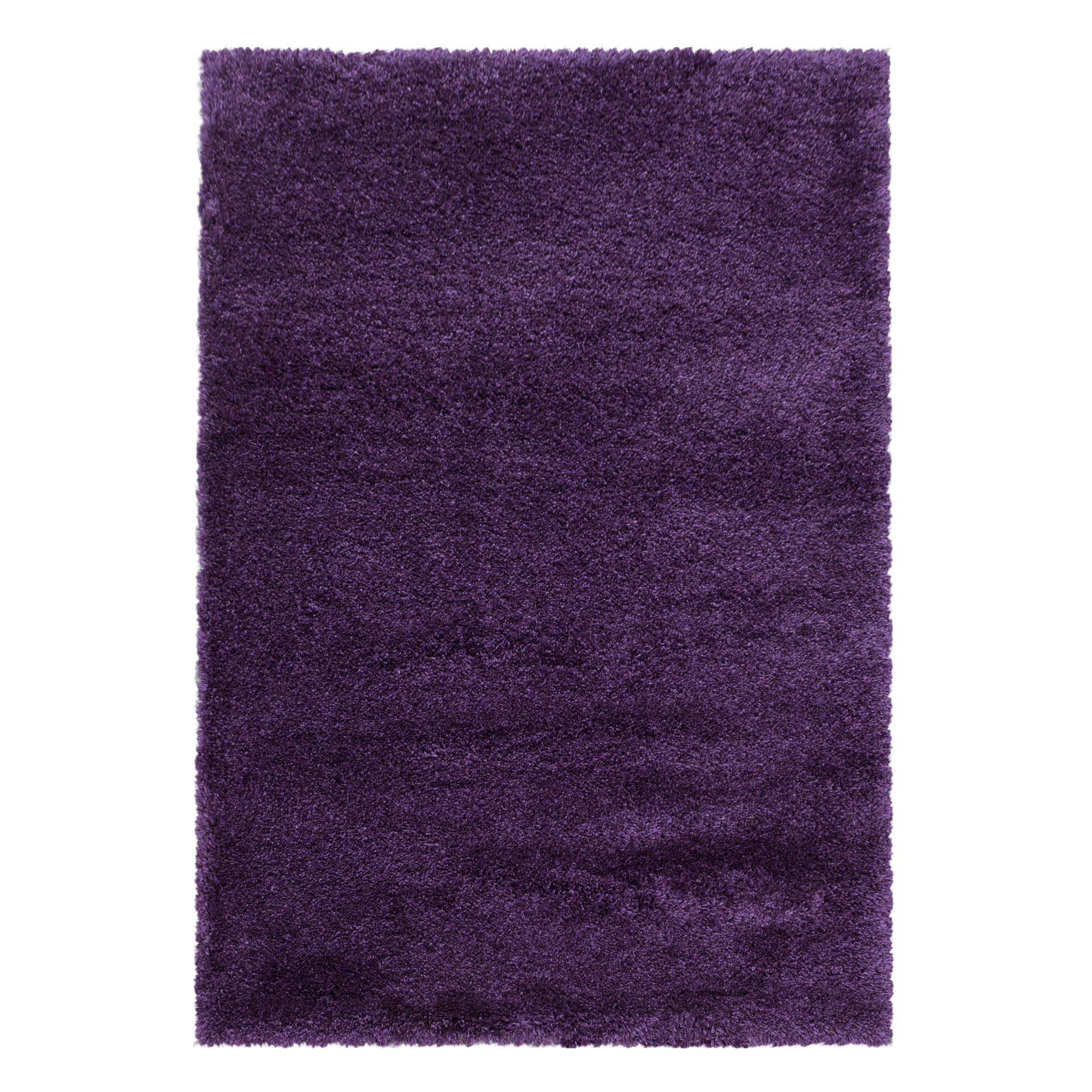 HOCHFLORTEPPICH SALZACH, einfarbig, Violett, 240 x 340 cm - Lila, Textil (340/240cm) - KADIMA DESIGN