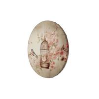 RUNDES BILD Rosa 60/60 cm - Pink/Beige, Textil (60/60cm) - KUNSTLOFT