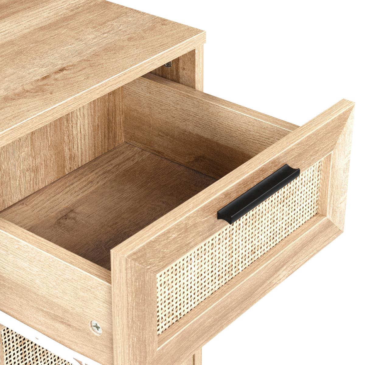 BADEZIMMERSCHRANK 40 cm Hellbraun Rosell - Naturfarben/Braun, Holzwerkstoff (40/92/36cm) - Beliani