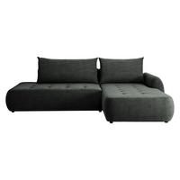 ECKSCHLAFSOFA Bueno I, Seite: Rechts - Dunkelgrau/Schwarz, Holz/Textil (300/185cm) - MIRJAN24