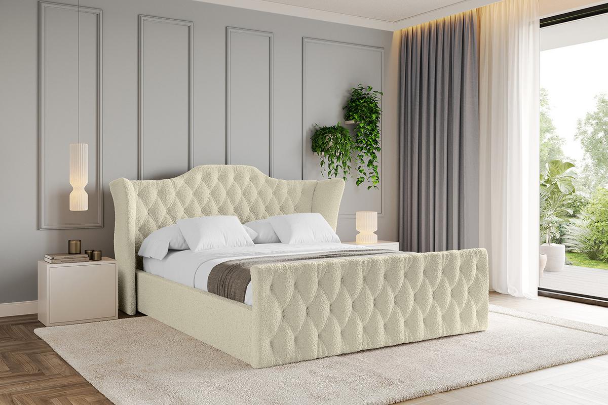 POLSTERBETT mit Bettkasten, Fußteil und Lattenrost, Boxbett mit Matratze H3/H4 - ZORAN-Z 120x200 Beige - Taupe, Holzwerkstoff/Textil (120/200cm) - ALTDECOR