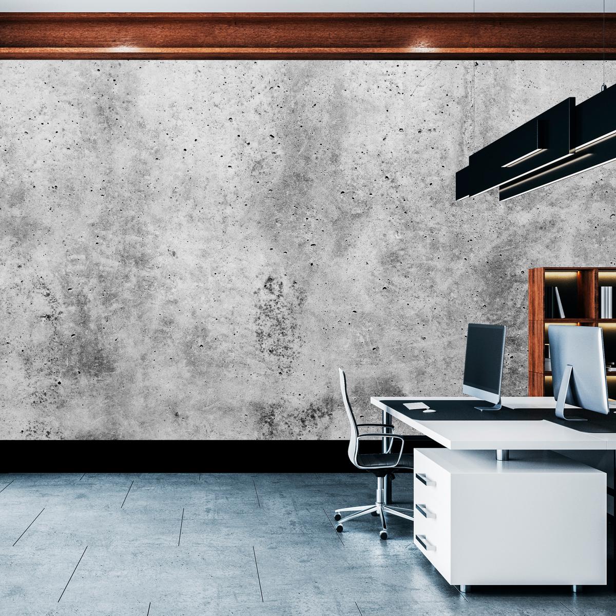 FOTOTAPETE Grauer Minimalistischer Beton Industrial Modern Loft 100x70 - Grau, Papier (100/70cm) - Muralo