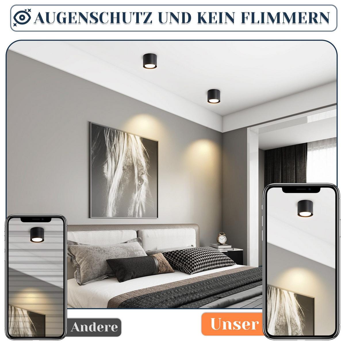 AUFBAULEUCHTE Adelheid II 10/10/8cm(2er-set) - Schwarz, Metall (10/10/8cm) - Nettlife