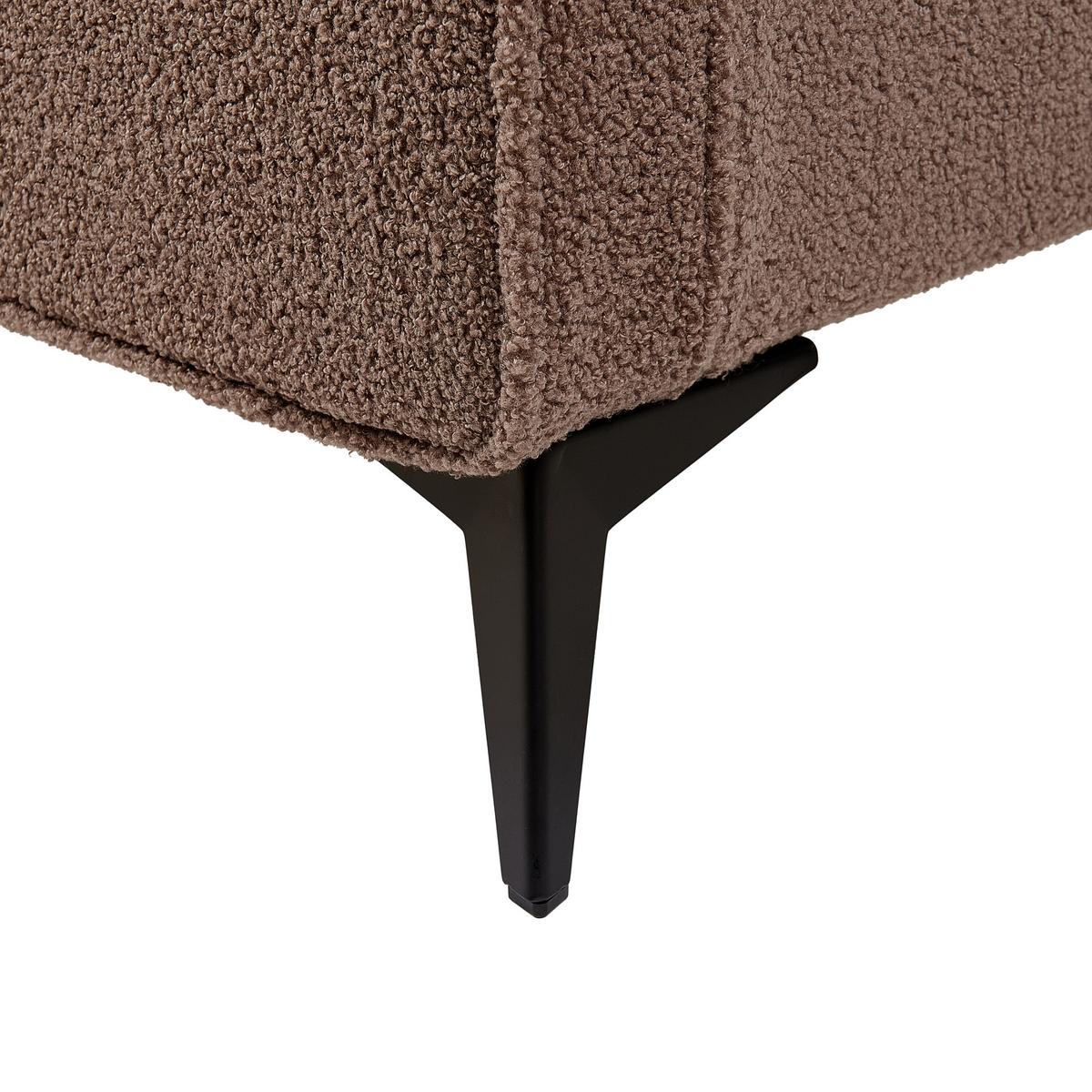 BETT mit Lattenrost 180/200 cm Bouclé Braun Valognes - Braun, Textil (180/200cm) - Beliani