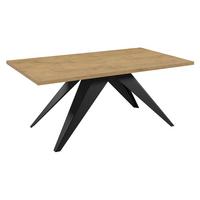 TISCH Vento 100 Ausziehbarer - Schwarz/Naturfarben, Holzwerkstoff/Metall (80/140/76cm) - MIRJAN24
