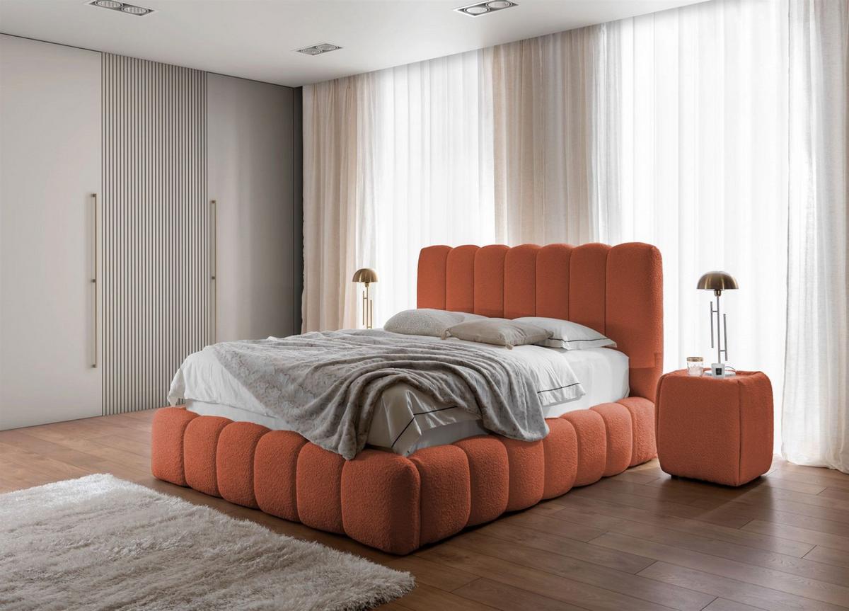 POLSTERBETT Carson In Catch Me Set.4 - Rotbraun, Holzwerkstoff/Textil (120/200cm) - Fun Möbel