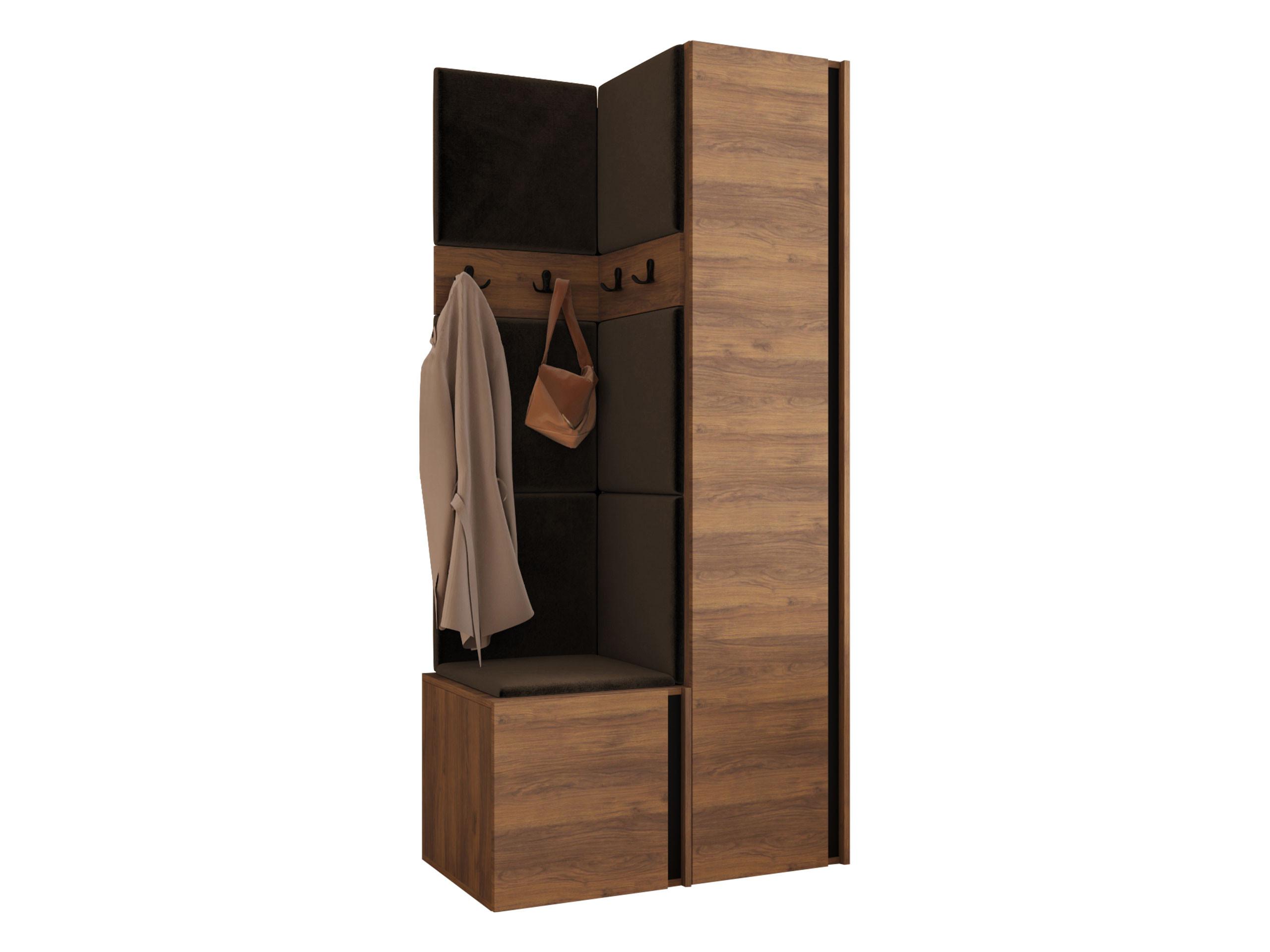 GARDEROBEN-SET Orion XXIV - Nussbaumfarben/Braun, Holzwerkstoff/Kunststoff (82/186/46cm) - MIRJAN24
