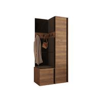 GARDEROBEN-SET Orion XXIV - Nussbaumfarben/Braun, Holzwerkstoff/Kunststoff (82/186/46cm) - MIRJAN24