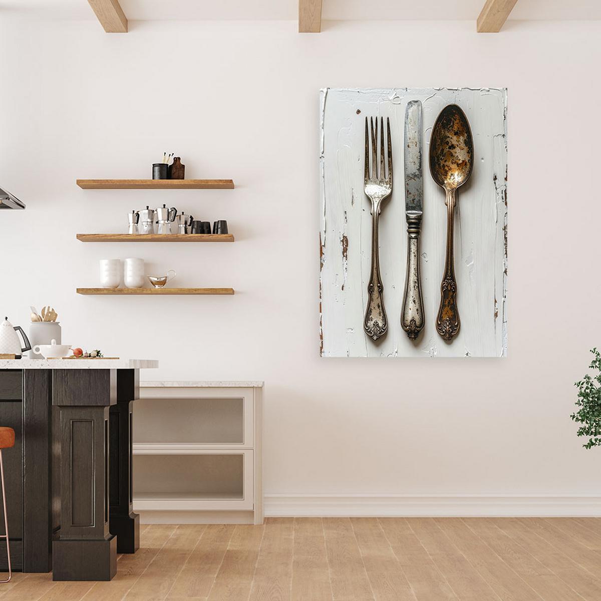 LEINWANDBILD Essen & Trinken 70x100cm - Beige, Textil (70/100cm) - Feeby