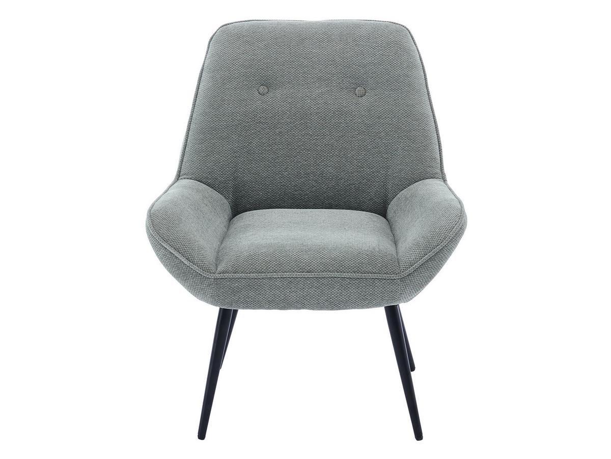 SESSEL Zorto Muz 809B mit Fußbank - Schwarz/Grau, Holz/Textil (73/89/73cm) - MIRJAN24