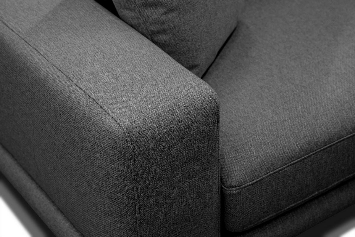 SOFA MEDIOLANE 2,5-Sitzer, schwarz - Schwarz, Holzwerkstoff/Textil (203/87/96cm) - Wozimo