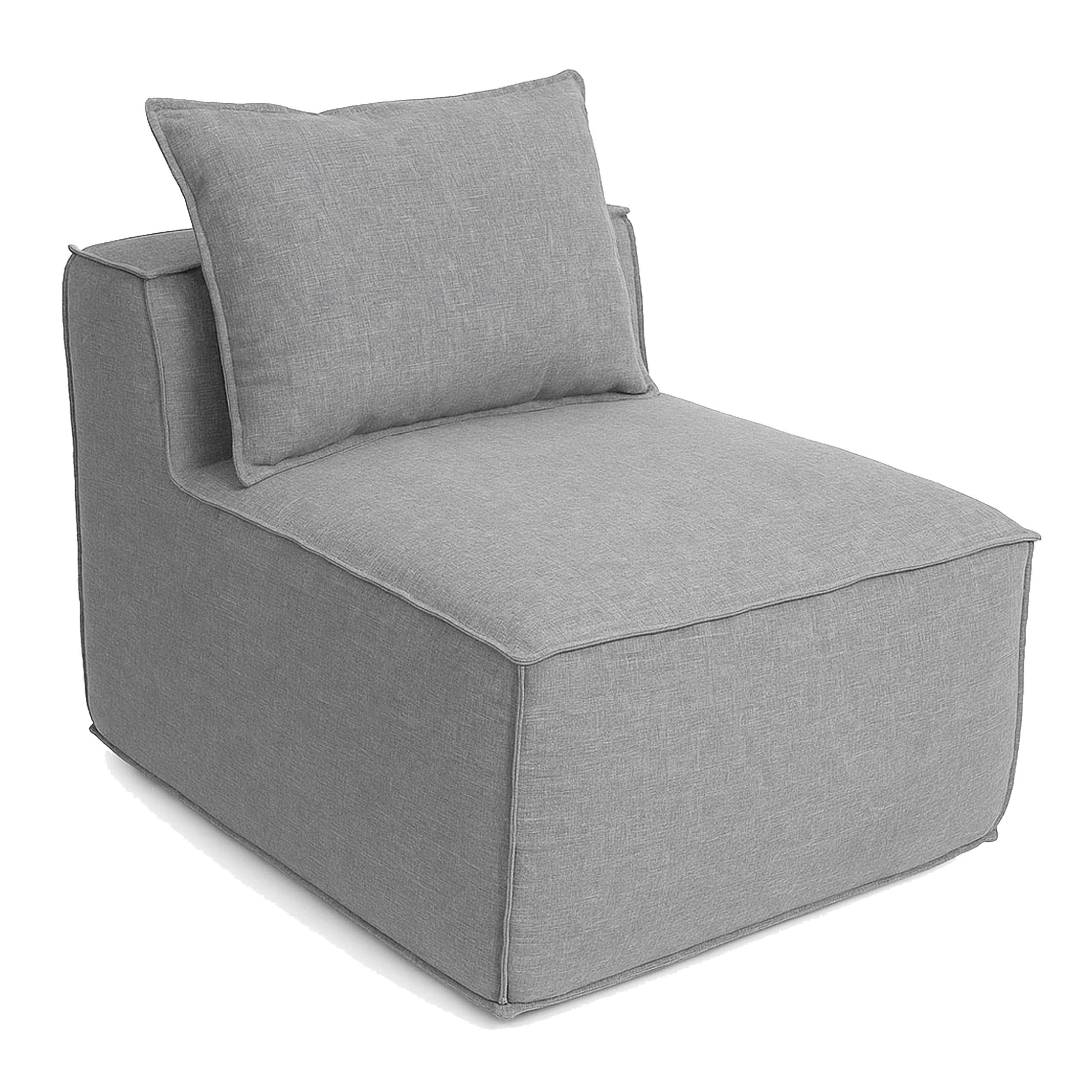 SESSEL Hellgrau - Hellgrau, Textil (75/63/97cm) - MCW