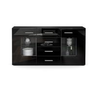 SIDEBOARD Noah Schwarz Hochglanz - Schwarz Hochglanz, Holzwerkstoff (139/72/35cm) - Vladon