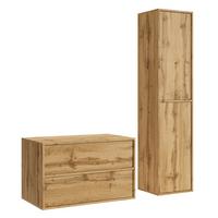BADMÖBEL-SET Mali 2 Teile Eiche - 80 x 46 x 54 cm Badplaats - Eichefarben, Holz (80/54/46cm) - Badplaats