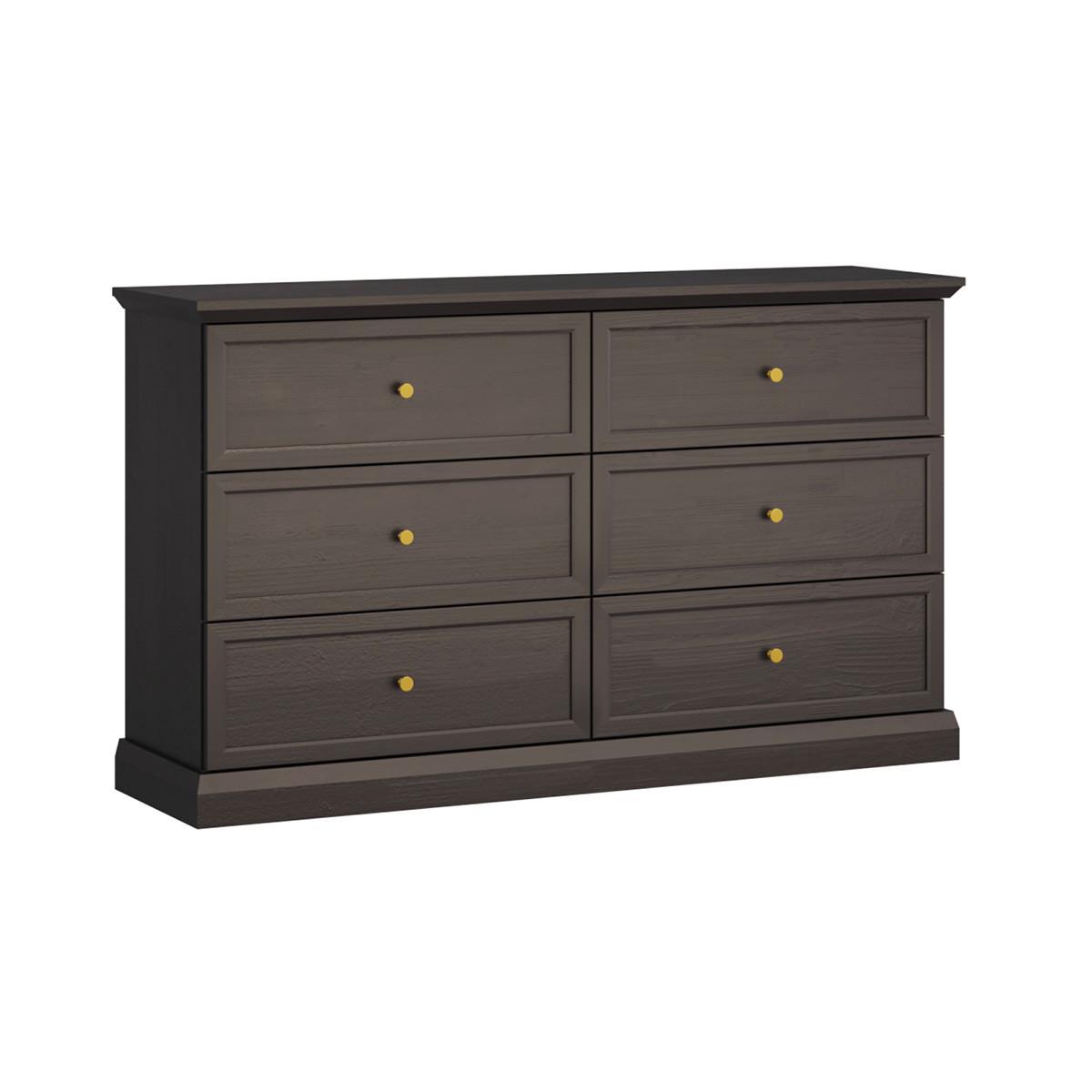 KOMMODE Toja Anthrazitfarbenes Holz - Braun, Holzwerkstoff (145.7/86/39.5cm) - Petits-meubles