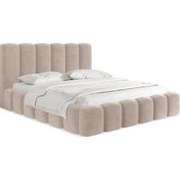 POLSTERBETT Serenity mit Bettkasten, Beige Samt 120x200 cm - Ecru/Beige, Holzwerkstoff/Kunststoff (120/200cm) - WFL GROUP