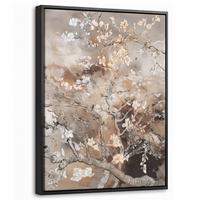 LEINWAND Bilder mit Rahmen - Mandelblüte - Kunst - Van Gogh - Beige - Abstrakt - 30x40 - Braun, Textil (30/40cm) - MuchoWow