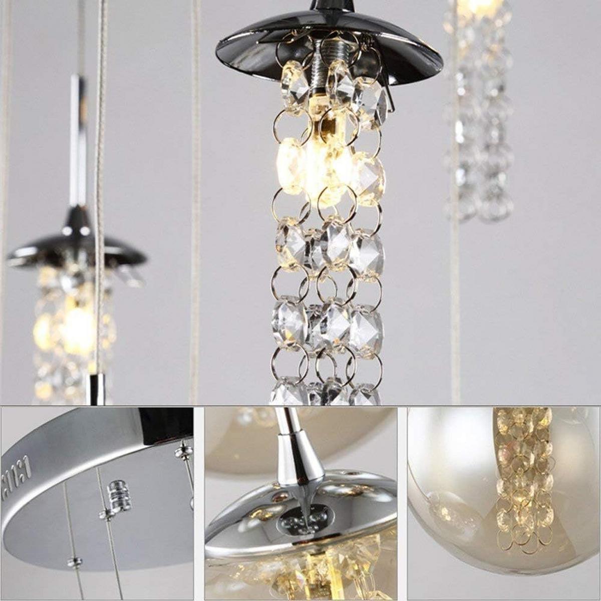PENDELLEUCHTE Energie 10-flammig 41/41/240 cm - Bernsteinfarben, Glas (41/41/240cm) - Nettlife