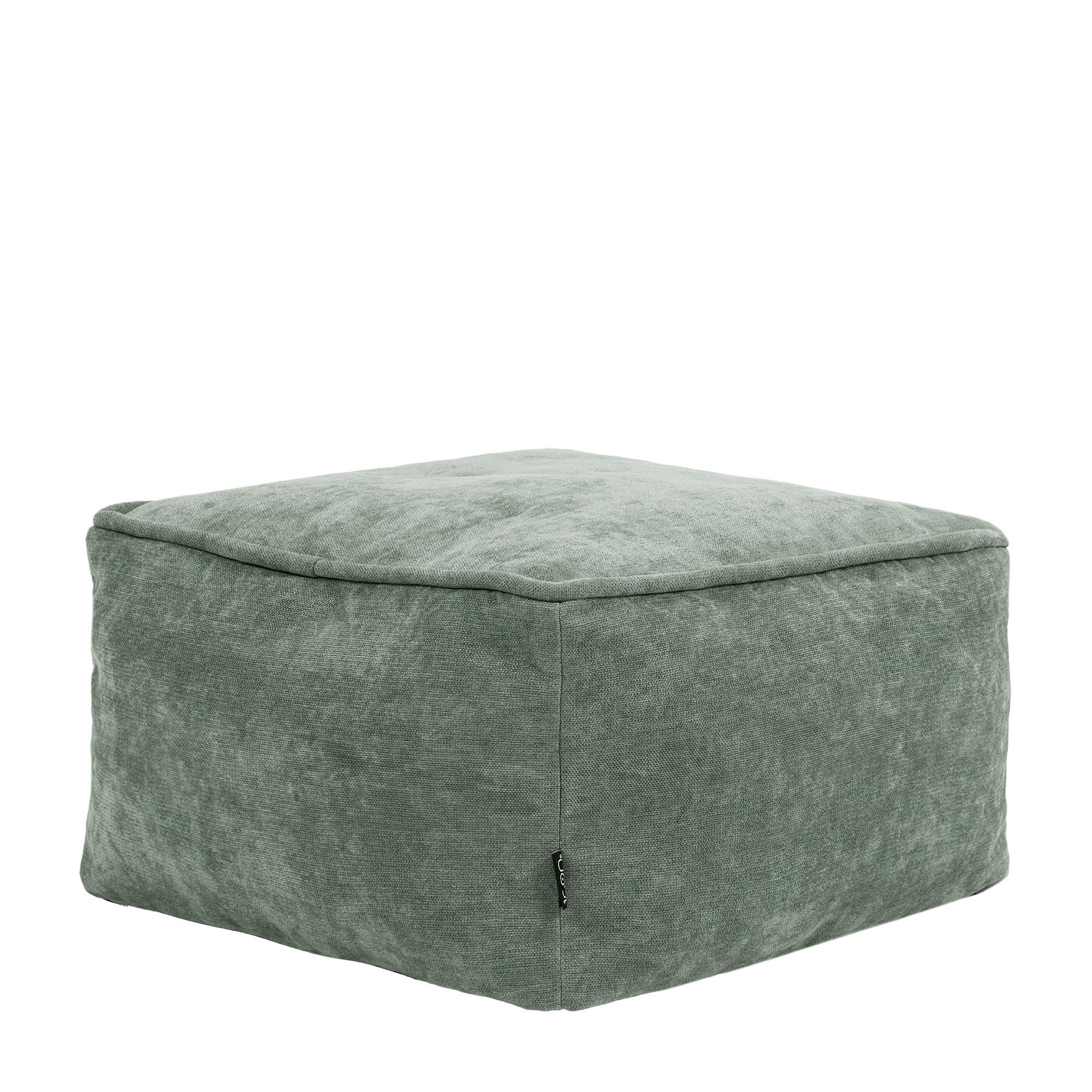 SITZPOUF Chenille Amara - Salbeigrün, Kunststoff/Textil (40/24/40cm) - icon