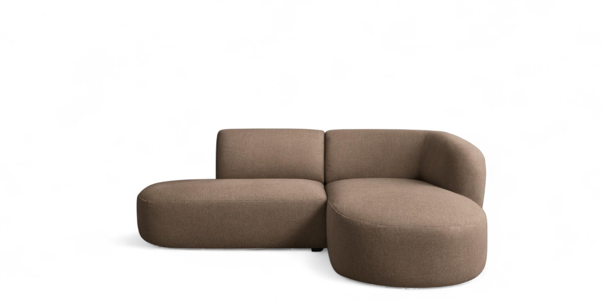 ECKSOFA Babette - Braun, Holzwerkstoff/Textil (242/188cm) - Fun Möbel