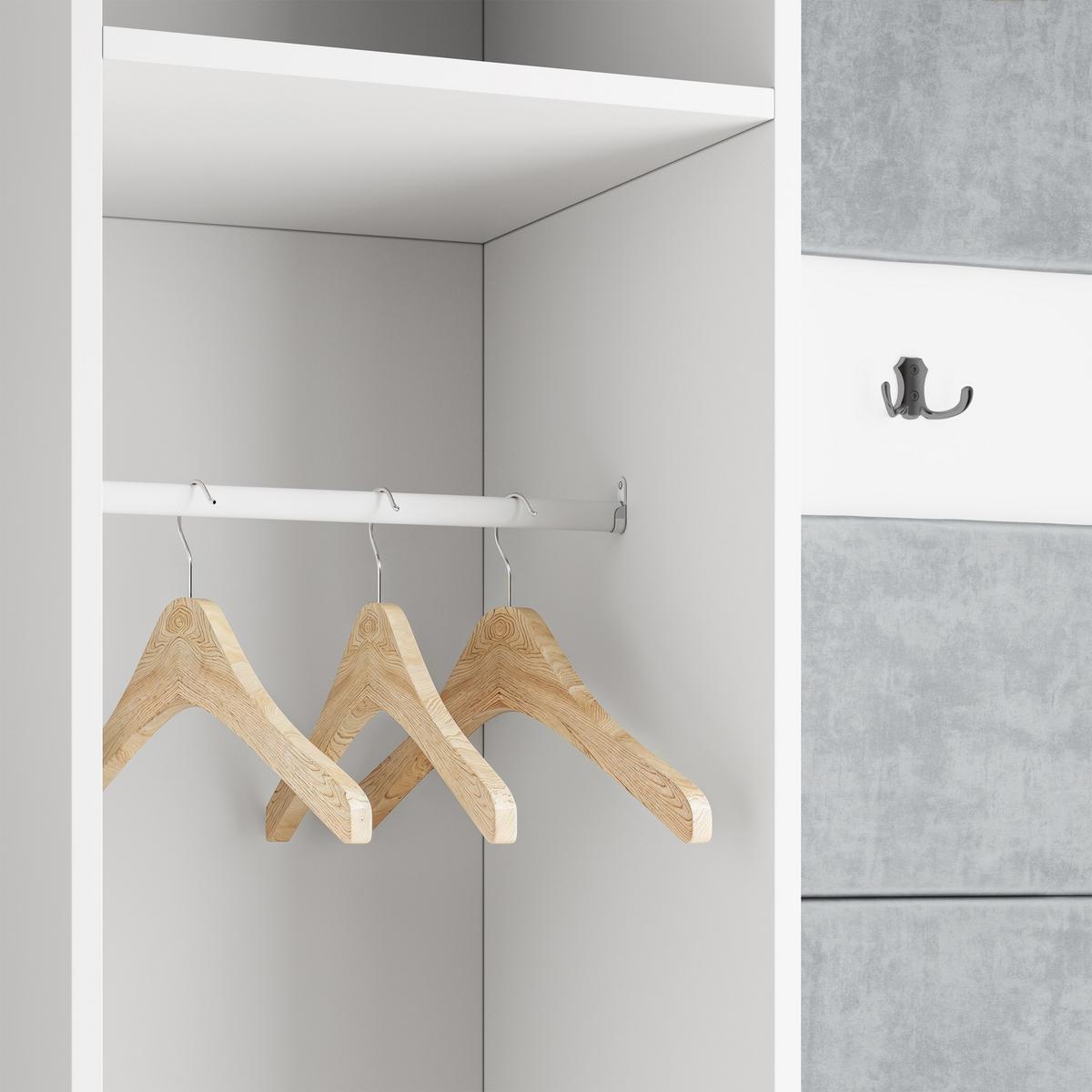 GARDEROBENSCHRANK LORI 95/181/51 cm Modern Kaschmir - Kaschmir/Hellgrau, Holzwerkstoff (95/181/51cm) - MASSENO