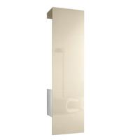 GARDEROBE Carlton Paneel in Creme Hochglanz - Creme, Holzwerkstoff (52/193/35cm) - Vladon
