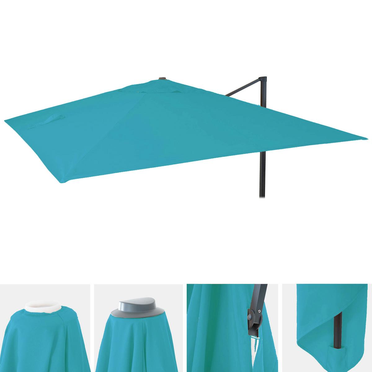 ERSATZ-BEZUG FÜR SCHIRM Türkis - Türkis, Textil (335/335cm) - MCW