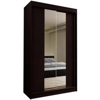 SCHWEBETÜRENSCHRANK LUCENZA 120/216/61 cm 2-türig mit Spiegel Wengefarben - Wengefarben, Holzwerkstoff (120/216/61cm) - MASSENO
