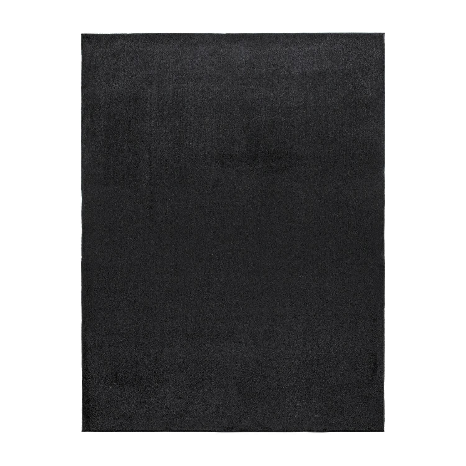 FLACHWEBETEPPICH Grau Schwarz 120 x 170 cm - Schwarz, Kunststoff (120/170cm) - TT Home