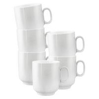 HENKELBECHER Sento Home Aura white 400 ml 6er Set - Weiß, Keramik (0.4L) - Seltmann Weiden