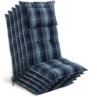HOCHLEHNER Highlux HL 120x52x7cm Blau-Weiß-Kariert (5tlg) - Blau, Textil (52/120cm) - Beautissu 