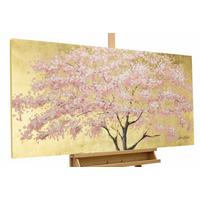 ÖLGEMÄLDE 120/60 cm - Pink/Braun, Holz/Textil (120/60cm) - KUNSTLOFT