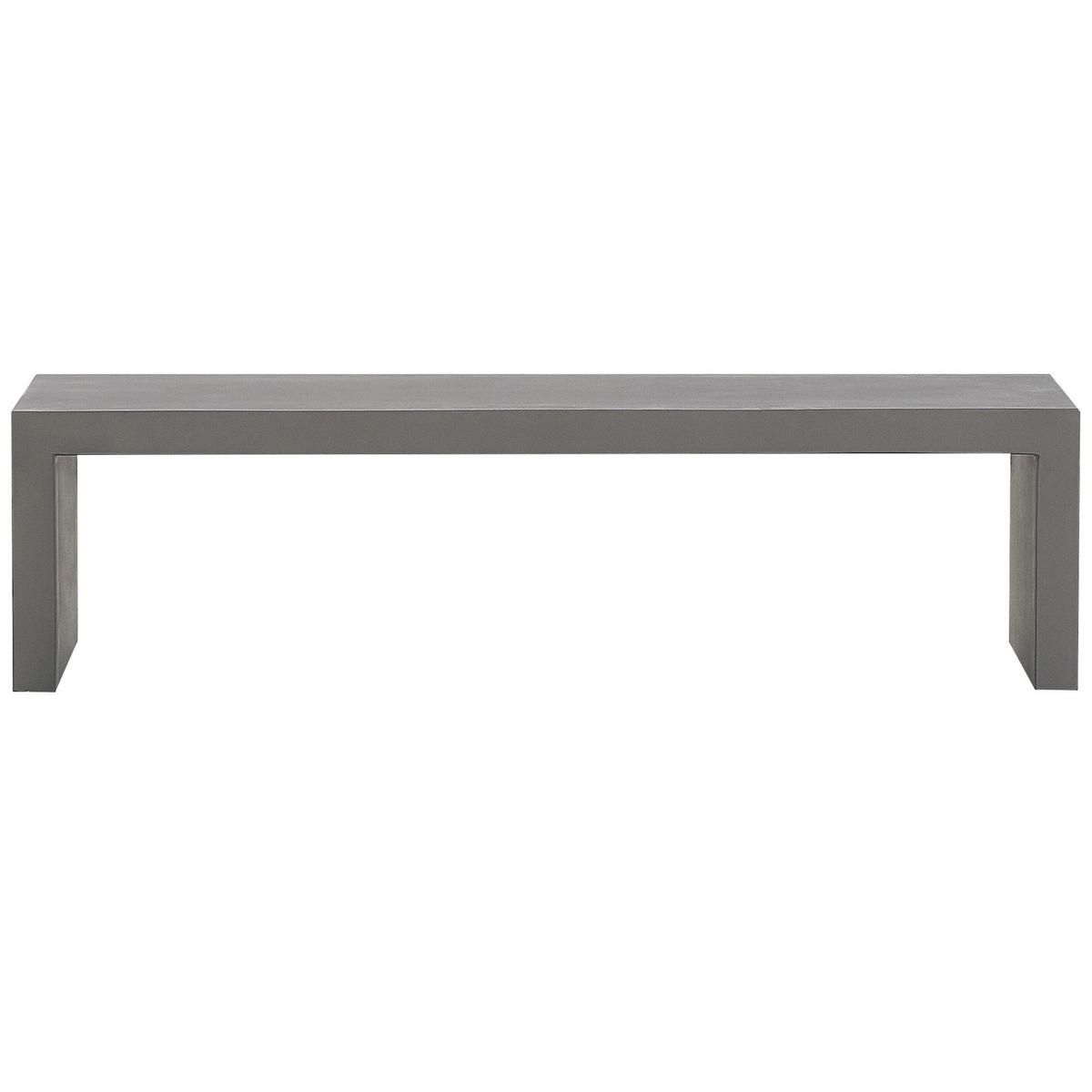GARTENMÖBEL SET Beton Grau Tisch mit 2 Bänken U-Form Taranto - Grau, Stein - Beliani
