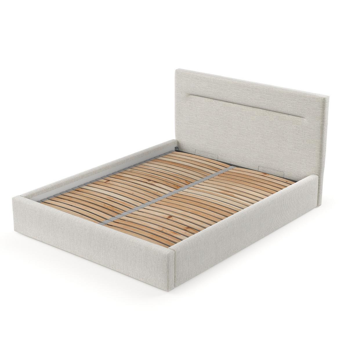 POLSTERBETT Liline 140/200 cm Beige im Inari Stoff - Beige/Schwarz, Holz/Holzwerkstoff (140/200cm) - AltaBeds