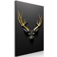 KUNSTDRUCK Grau 40/60 cm - Goldfarben/Grau, Textil (40/60cm) - KUNSTLOFT